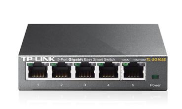 TP-Link TL-SG105E 5-Port Easy Smart Switch – Gigabit, Metallgehäuse, VLAN & QoS